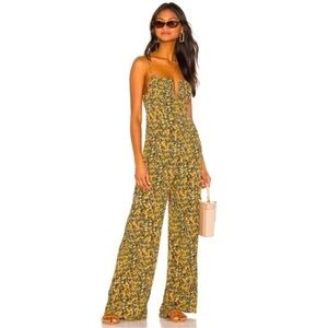 SUN BECOMES HER Diva Jumpsuit Black Rock Desert Floral L